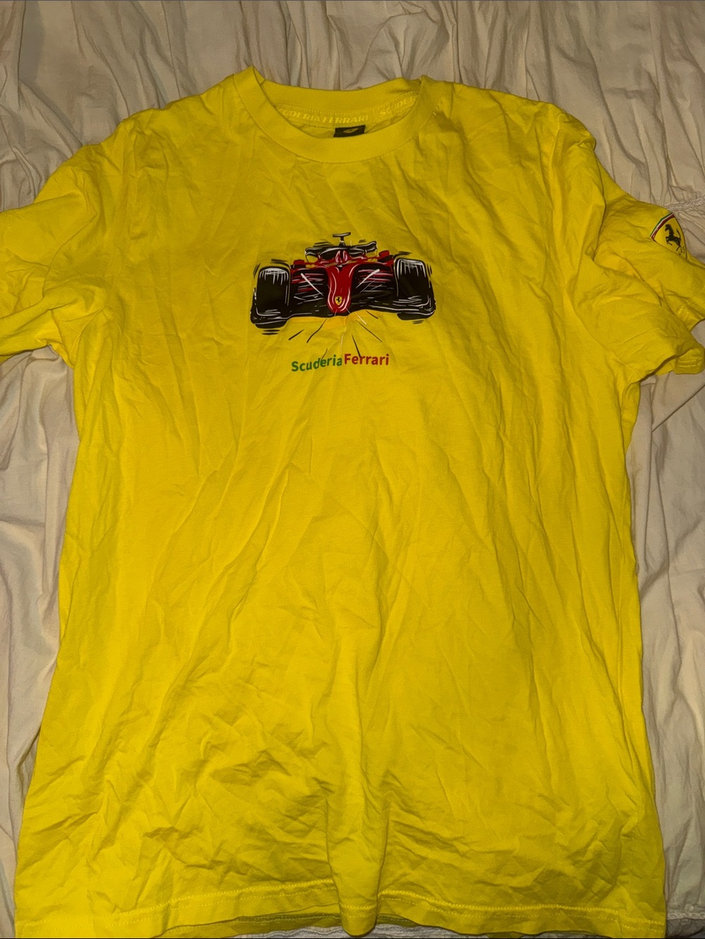 Puma X Ferrari Yellow Short Sleeve Tee